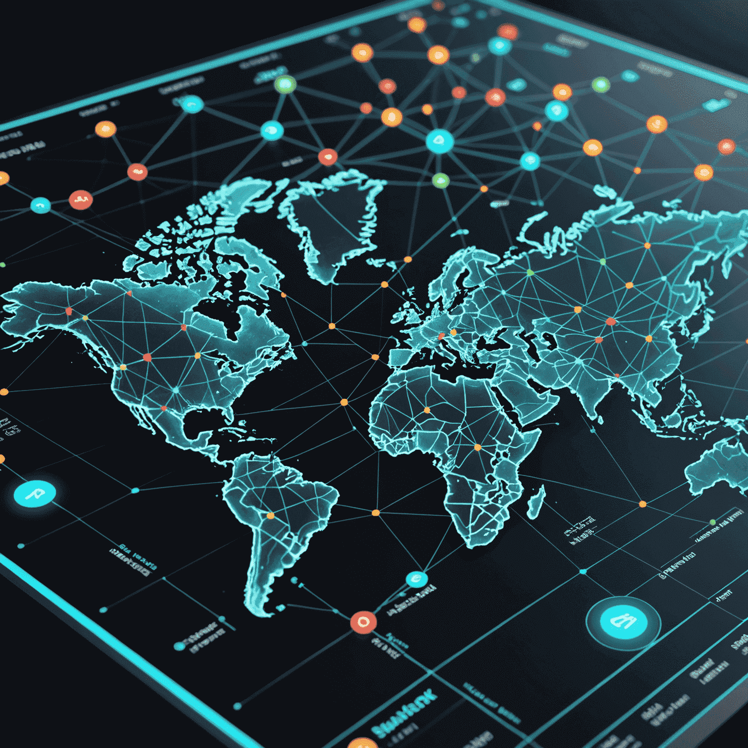 Interface d'Advanced IP Scanner montrant une cartographie réseau détaillée avec des nœuds colorés représentant différents types d'appareils et leurs connexions