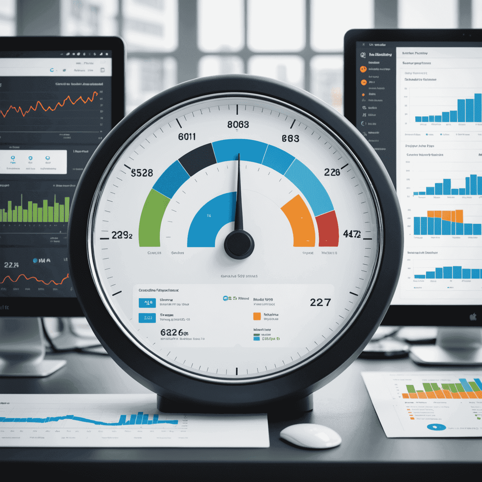 Image montrant un tableau de bord de gestion réseau avec des graphiques